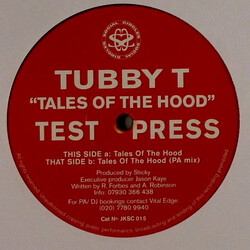 Tubby T Tales Of The Hood USED VINYL 12INCH 45 RPM TEST PRESSING
