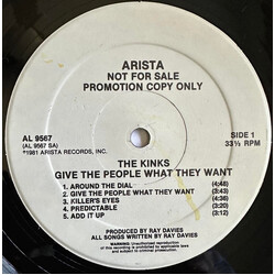 The Kinks Give The People What They Want Vinyl LP USED