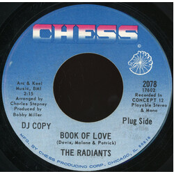 The Radiants Book Of Love / Another Mule Is Kicking In Your Stall USED VINYL 7INCH 45 RPM PROMO