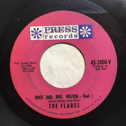 The Flares Rock and Roll Heaven USED VINYL 7INCH 45 RPM MONO