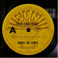 Jerry Lee Lewis Cold Cold Heart / It Won't Happen With Me Vinyl 7" USED