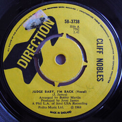 Cliff Nobles / Cliff Nobles & Co Judge Baby, I'm Back / Horse Fever Vinyl 7" USED