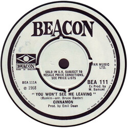 Cinnamon (15) You Won't See Me Leaving Vinyl 7" USED