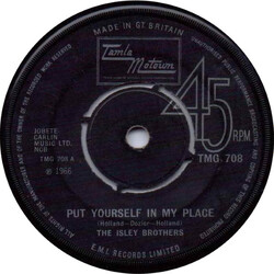 The Isley Brothers Put Yourself In My Place Vinyl 7" USED
