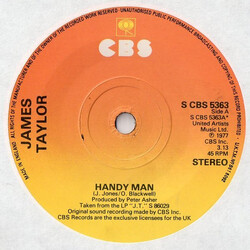 James Taylor (2) Handy Man Vinyl 7" USED