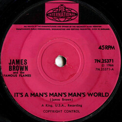 James Brown & The Famous Flames It's A Man's Man's Man's World Vinyl 7" USED