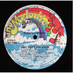 Bobbi Humphrey Baby Don't You Know Vinyl 12" USED