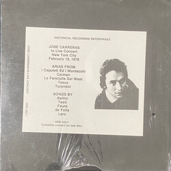 José Carreras In Live Concert, New York City, February 19,1978 Vinyl LP USED