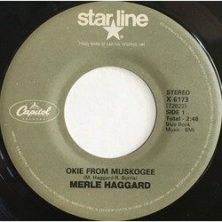 Merle Haggard Okie From Muskogee / Daddy Frank (The Guitar Man) Vinyl 7" USED