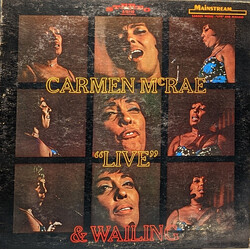 Carmen McRae "Live" & Wailing Vinyl LP USED