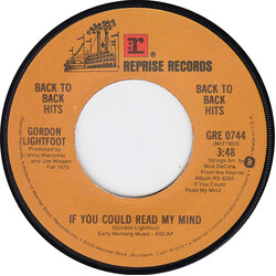 Gordon Lightfoot If You Could Read My Mind / Me And Bobby McGee Vinyl 7" USED