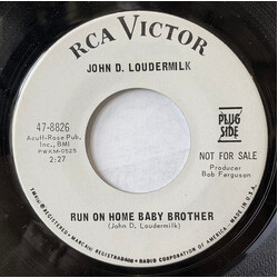 John D. Loudermilk Run On Home Baby Brother / Silver Cloud Talkin' Blues Vinyl 7" USED