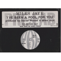 Miles Jaye I've Been A Fool For You Vinyl 12" USED