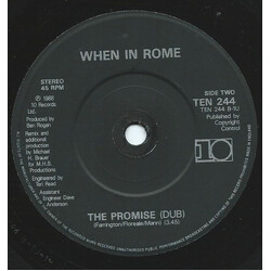 When In Rome The Promise Vinyl 7" USED