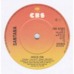 Santana Hold On Vinyl 7" USED