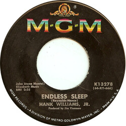 Hank Williams Jr. Endless Sleep / My Bucket's Got A Hole In It USED VINYL 7INCH 45 RPM