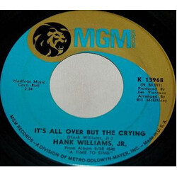Hank Williams Jr. It's All Over But The Crying / Rock In My Shoe USED VINYL 7INCH 45 RPM