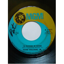 Hank Williams Jr. I'd Rather Be Gone / Try Try Again USED VINYL 7INCH 45 RPM SINGLE