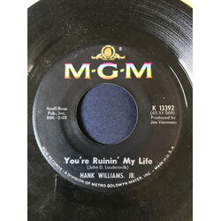 Hank Williams Jr. Pecos Jail / You're Ruinin' My Life USED VINYL 7INCH 45 RPM SINGLE