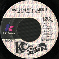 KC & The Sunshine Band That's The Way (I Like It) Vinyl 7" USED
