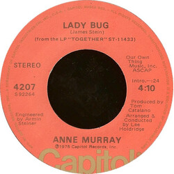 Anne Murray The Call / Lady Bug Vinyl 7" USED
