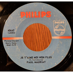 Paul Mauriat Je T'Aime Moi Non Plus Vinyl 7" USED