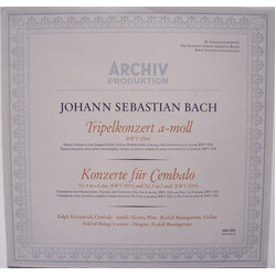 Rudolf Baumgartner / Ralph Kirkpatrick / Johann Sebastian Bach BWV 1044 / BWV 1055 / BWV 1056 Vinyl LP USED