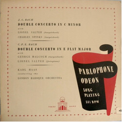 Johann Sebastian Bach / Carl Philipp Emanuel Bach / Karl Haas / London Baroque Orchestra Double Concerto In C Minor / Double Concerto In E Flat Major 