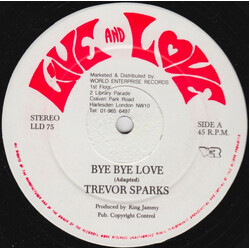 Trevor Sparks Bye Bye Love Vinyl 12" USED