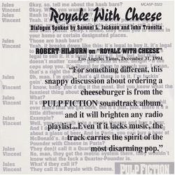 Samuel L. Jackson / John Travolta Royale With Cheese CD USED