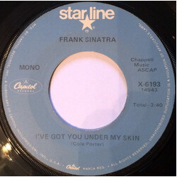 Frank Sinatra I've Got You Under My Skin / One For My Baby (And One More For The Road) Vinyl 7" USED