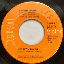 Johnny Bush Whiskey River / Right Back In Your Arms Vinyl 7" USED