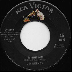 Jim Reeves Is This Me? Vinyl 7" USED
