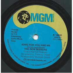 The New Seekers Song For You And Me / You Won't Find Another Fool Like Me Vinyl 7" USED