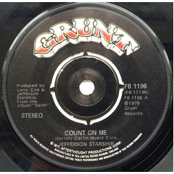 Jefferson Starship Count On Me Vinyl 7" USED