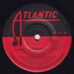 Foreigner I Want To Know What Love Is Vinyl 7" USED