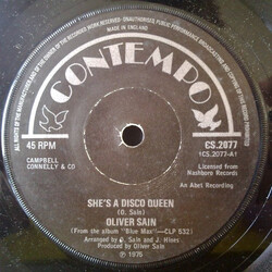 Oliver Sain She's A Disco Queen Vinyl 7" USED