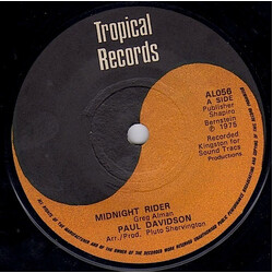 Paul Davidson / The Organization (7) Midnight Rider / Organized Version Vinyl 7" USED