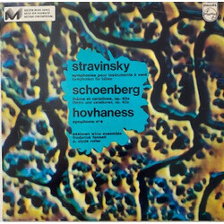 Igor Stravinsky / Arnold Schoenberg / Alan Hovhaness Symphonies Pour ínstruments A Vent - Theme Et Variation - Symphonie No. 4 Vinyl LP USED