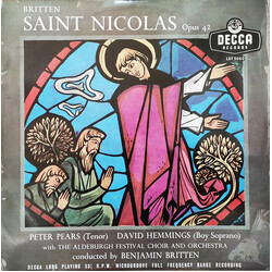 Benjamin Britten Saint Nicolas Opus, Op. 42 Vinyl LP USED