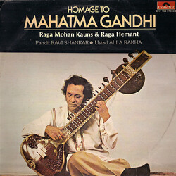 Ravi Shankar Homage To Mahatma Gandhi & Baba Allauddin Vinyl LP USED