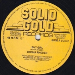Donna Rhoden / Solid Dub Band Shy Girl Vinyl 12" USED