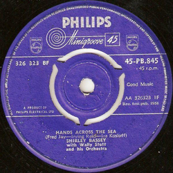 Shirley Bassey / Wally Stott & His Orchestra Hands Across The Sea Vinyl 7" USED