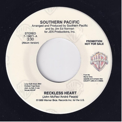 Southern Pacific Reckless Heart Vinyl 7" USED