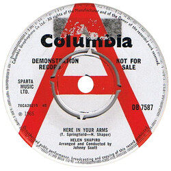 Helen Shapiro Here In Your Arms Vinyl 7" USED