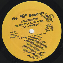 Heartbrake Never Stop Loving You (This Is The Night) Vinyl 12" USED