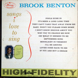 Brook Benton Songs I Love To Sing Vinyl LP USED