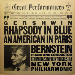 George Gershwin / Leonard Bernstein / Columbia Symphony Orchestra / New York Philharmonic Rhapsody In Blue / An American In Paris Vinyl LP USED