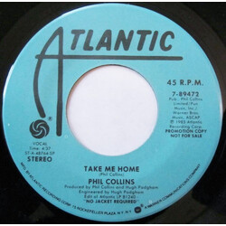 Phil Collins Take Me Home Vinyl 7" USED