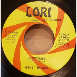 Gene Thomas Sometimes / Play It Again Sam Vinyl 7" USED
